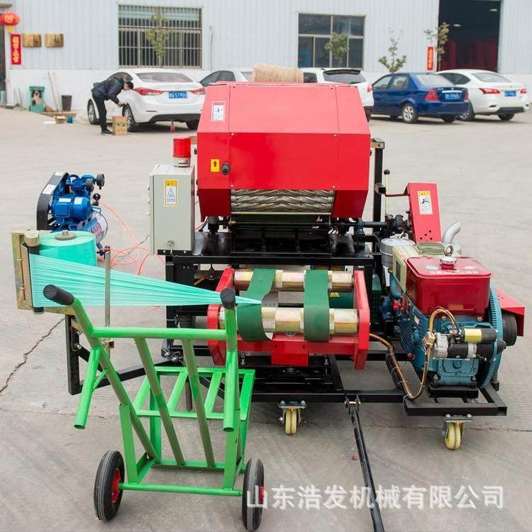 Máquina de empaque de almacenamiento de forraje para granja de cría Máquina de empaque automático de empaque y envoltura de maíz