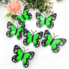3d立体蝴蝶夜光蝴蝶背景墙DIY家居装饰墙贴6只装蝴蝶贴双层
