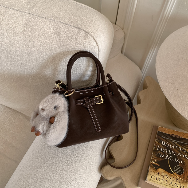 Retro Simple New Bucket Bag Fashion Casual Bag 2025 Autumn and Winter Texture Women's Shoulder Crossbody Bag Retro Simple New Bucket Bag Fashion Casual Bag 2025 Autumn and Winter Texture Women's Shoulder Crossbody Bag