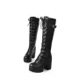 厚底圆头外贸高筒骑士靴