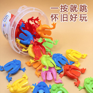 Online celebrity factory Children's Fun Toys wholesale Press bounce frog barrel puzzle decompression stall