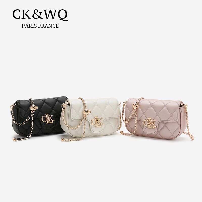 CK&WQ/2026 Spring/Summer New Chain Small Chanel-Style Versatile Shoulder Crossbody Bag High-End Women's Bag CK&WQ/2026 Spring/Summer New Chain Small Chanel-Style Versatile Shoulder Crossbody Bag High-End Women's Bag