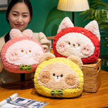 卡通暖手抱枕可插手学生宿舍热水袋毛绒玩具水果动物手捂冬天女生