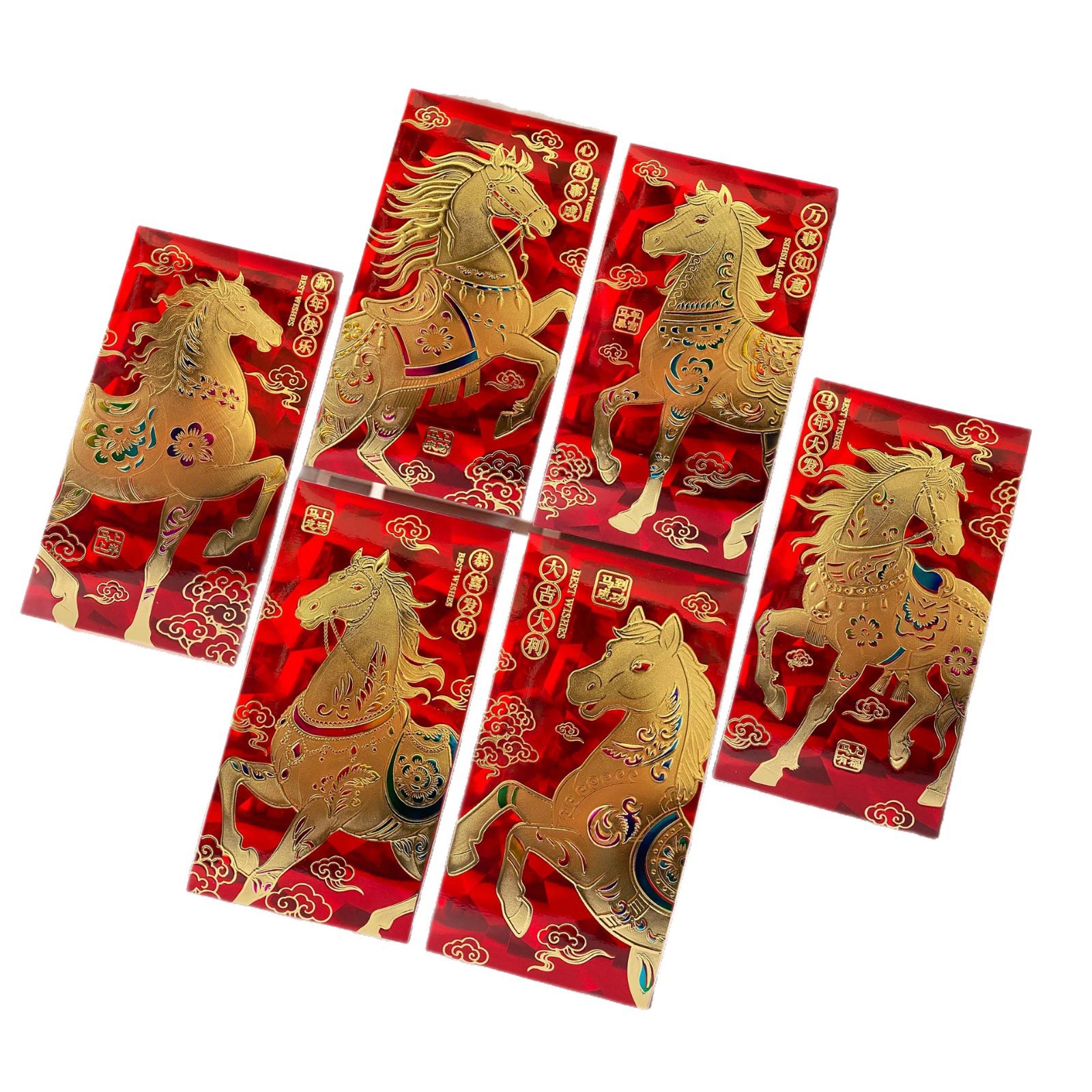 El sobre rojo del año del caballo 2026 es un nuevo cubo de agua de ojo de gato 3D colorido y creativo de personalidad. image 6