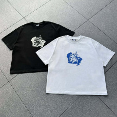 クロスボーダー2025人気ニッチトレンドブランドmertraヘビーウェイト半袖Tシャツ夏男女特別サンスクリーン文字プリントTEE