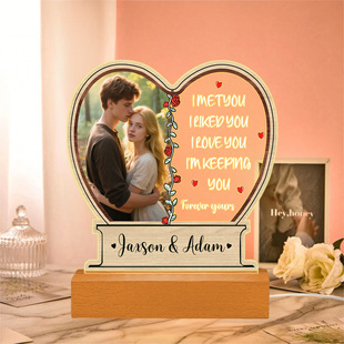 Cross-Border Popular Romantic Valentine's Day Gift for Your Lover's Unique Heart-Shaped Night Light Anniversary Gift