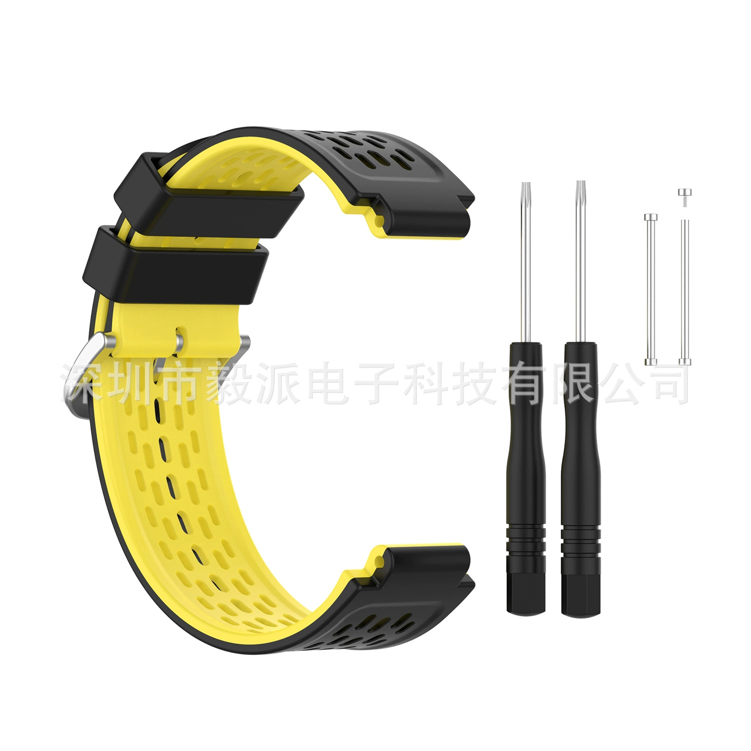 Подходит для Jiaming Forerunner220/735, двухцветный ремешок с квадратным отверстием для Forerunner235, силиконовый браслет
