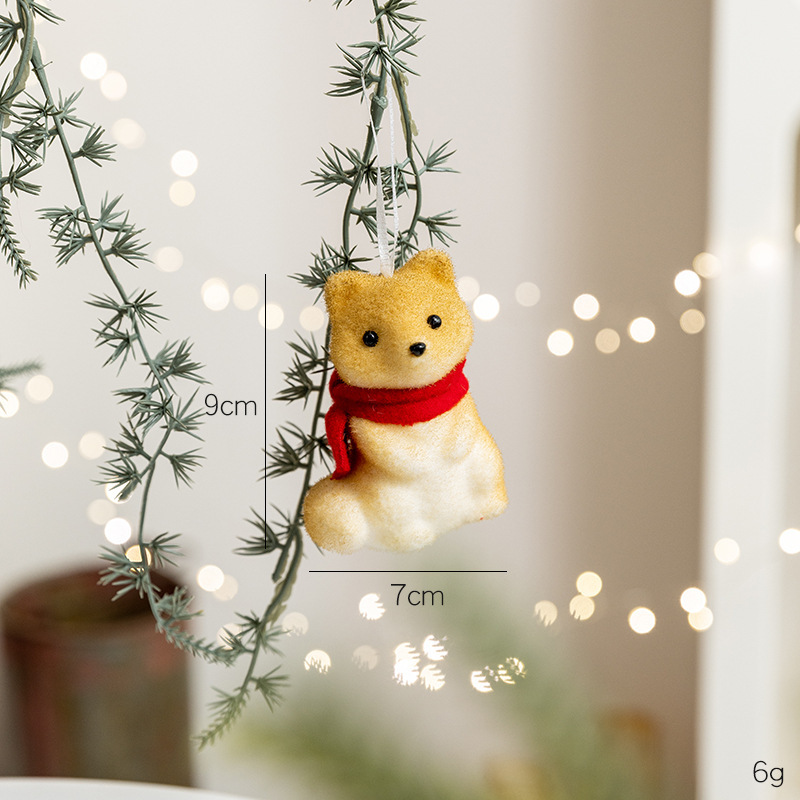 クリスマスツリーペンダントリスシミュレーションクマ人形漫画泡装飾デスクトップ造園小さなクリエイティブ装飾品|undefined