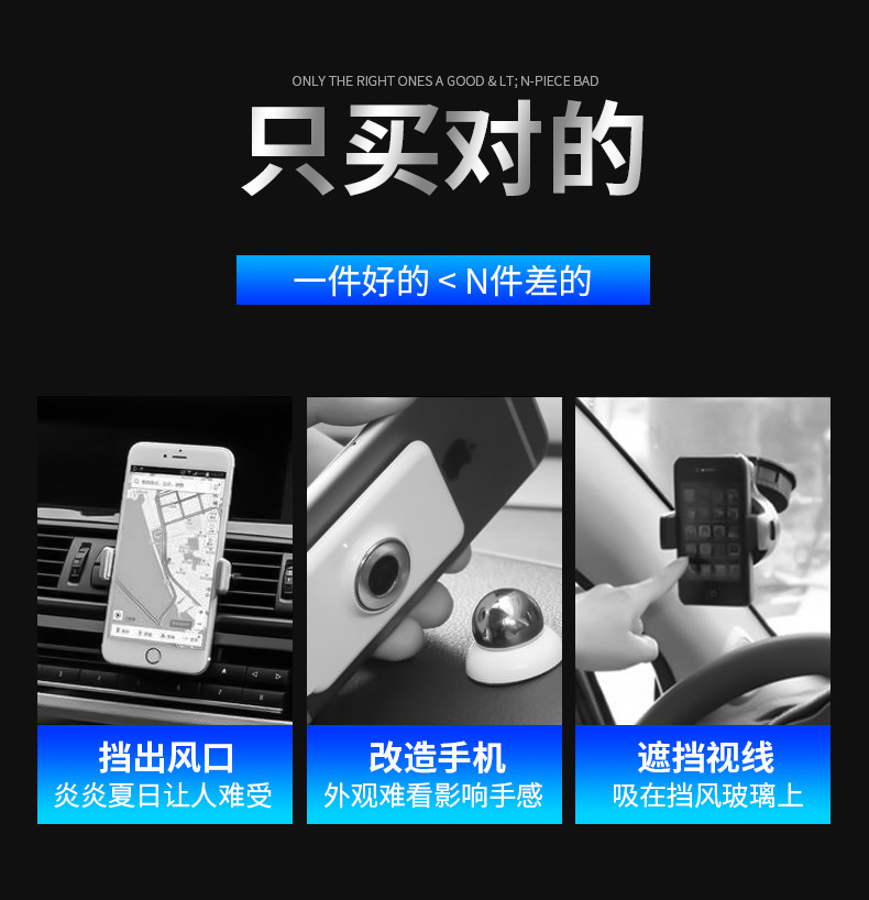 Popular high-end car phone holder, multifunctional navigation support, car model, parking number plate, perfume diffuser