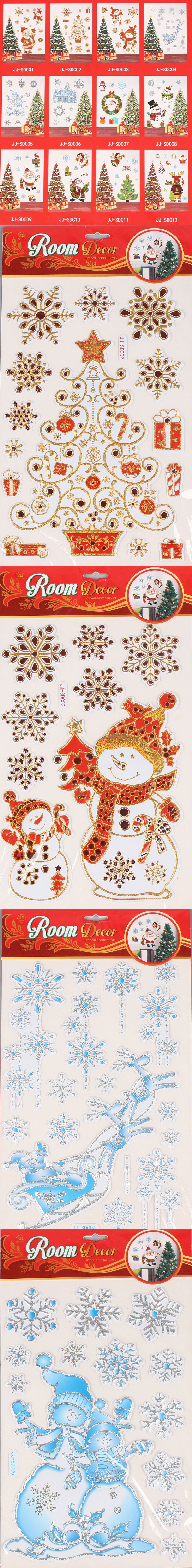 Christmas Fashion Snowman Pvc Party Gift Stickers display picture 2