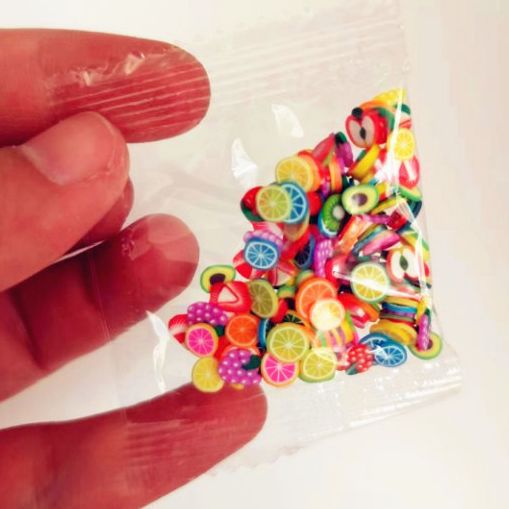 3g 봉지 포장 반짝이 소프트 클레이 아이스큐브 밀크티 컵 재료 패키지 나노 글루 과일 조각 캔디 크림 글루 액세서리