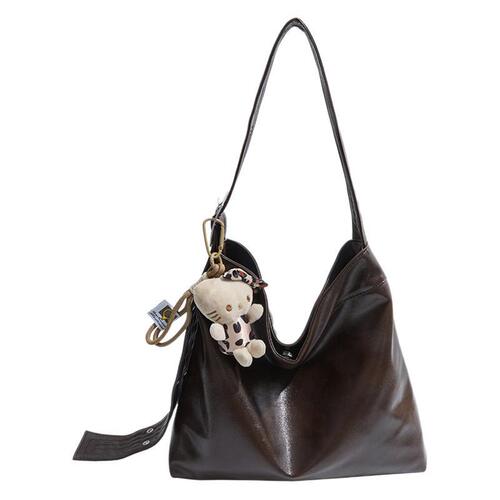 Simple large capacity bag for women's new retro shoulder bag high-quality texture fashionable commuter crossbody bag