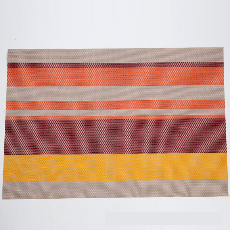 Estilo nórdico a rayas de PVC placemat Teslin estera de mesa posavasos estera de la placa lavable aislamiento térmico antideslizante estera al por mayor
