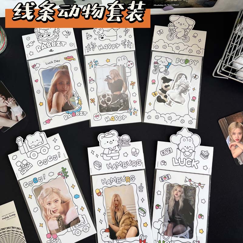 DIY card-out card head back card ins Korean packaging material small card gift packaging decoration card card-out card