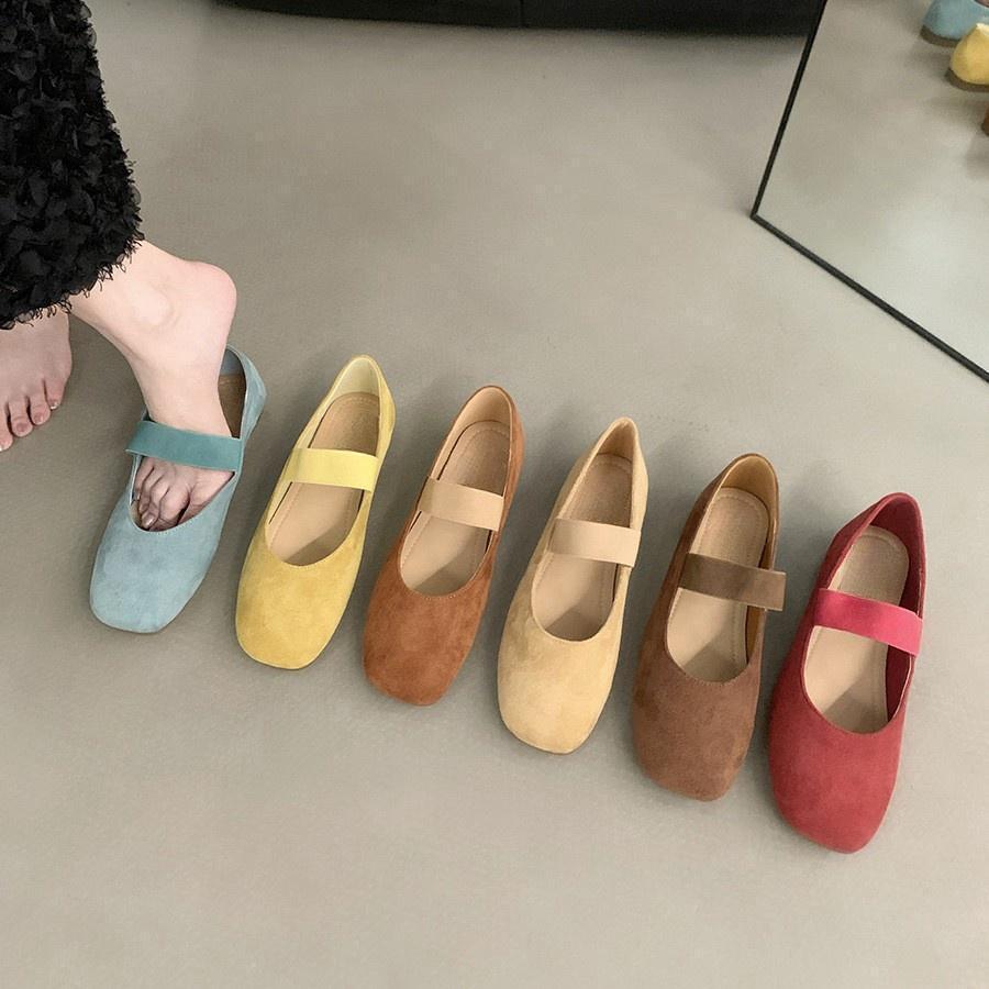 Flat Retro Small Red Single Shoes Fairy Shoes 2024 New Summer Ballet Shoes with Skirt Mary Jane Shoes