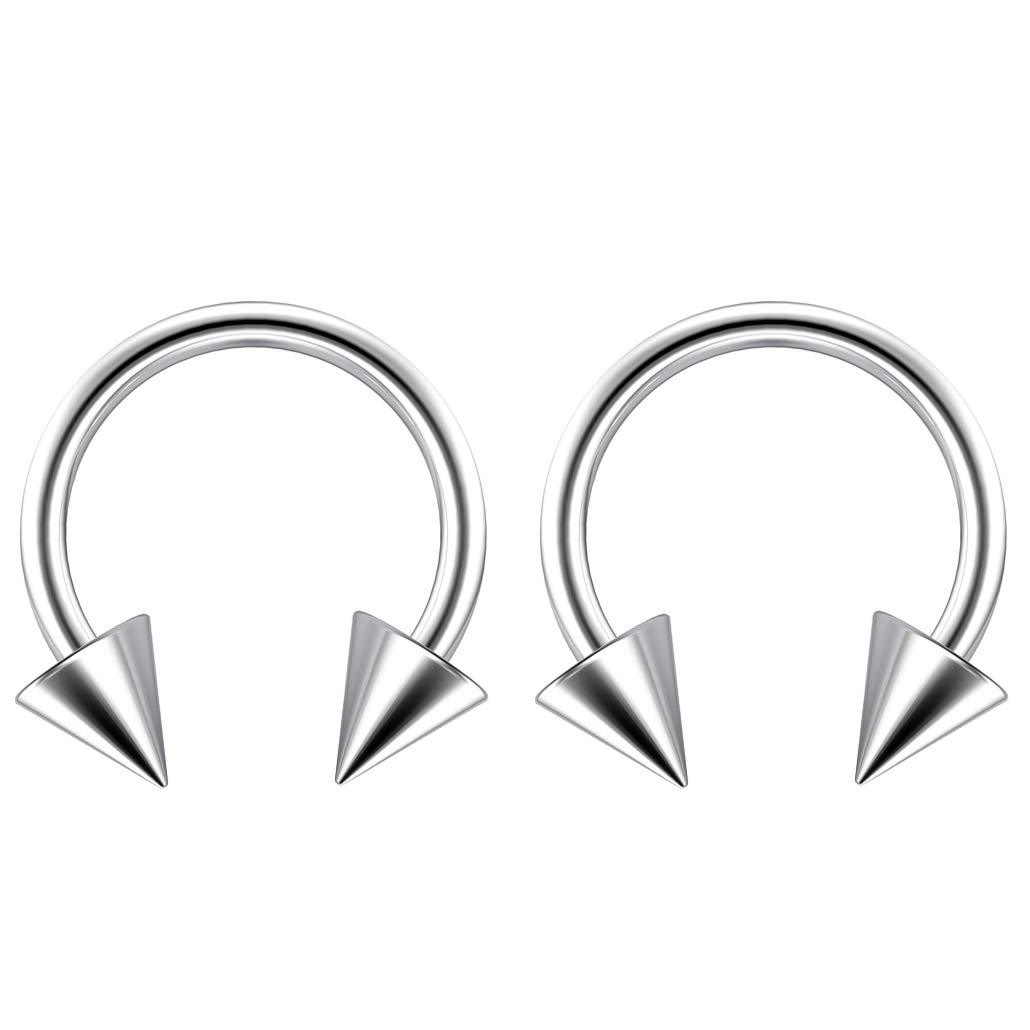 Pointed titanium steel lip stud product view
