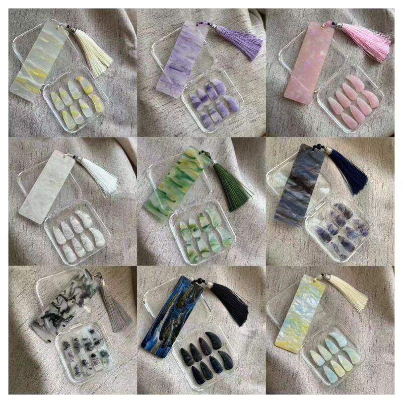 Multi-color optional color zither nail storage board piano polymer acetate celluloid double-sided arc conventional