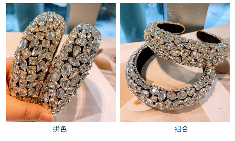Banda De Pelo De Esponja De Diamantes De Imitación Retro Coreana display picture 21