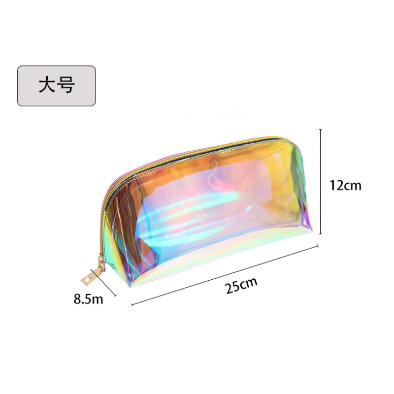 Nuevo bolso cosmético de TPU bolsa de almacenamiento de láser cosmético bolsa transparente portátil colorido viaje bolsa de lavado transfronterizo