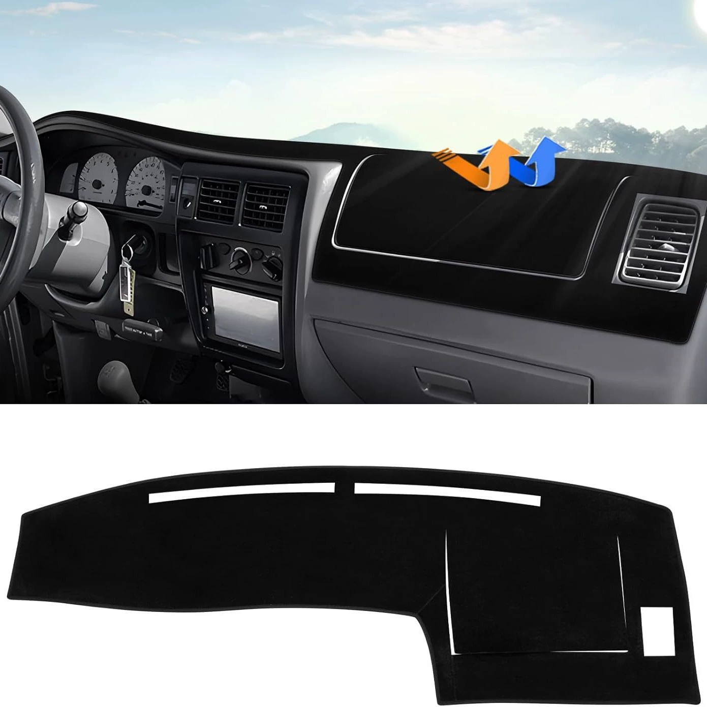 Трансграничный укрытие панели прикрытия коврик для 1998-2002 2003 2004 Toyota Tacma