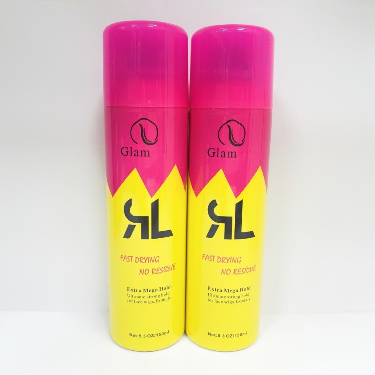供跨境Lace melting蕾丝假发专用胶水红黄瓶喷雾 hair glue spray