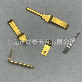 连接器黄铜插片冲压铜端子铜片导电接电片折弯黄铜片冲压件加工