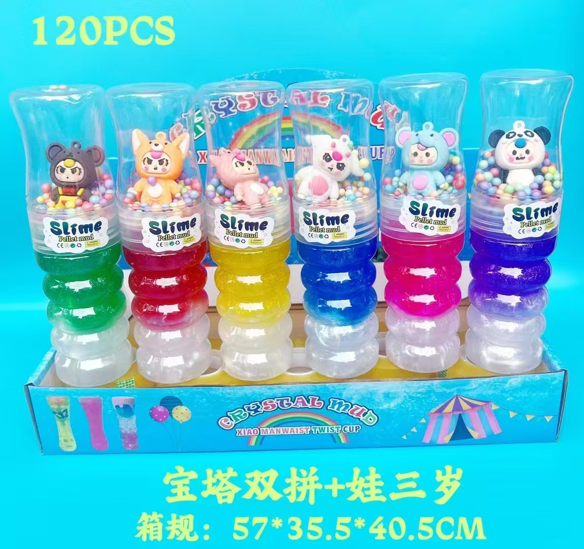Helado de cintura salvaje transfronterizo más muñeca Stitch arcilla de cristal de dos colores arcilla de cristal de dos colores hecha a mano creativa arcilla de descompresión image 7