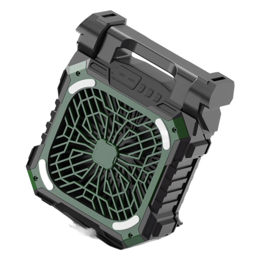 2024 Новый трансграничный большой вентилятор солнечной панели наружный портативный зарядный вентилятор двойного назначения кемпинг складной вентилятор