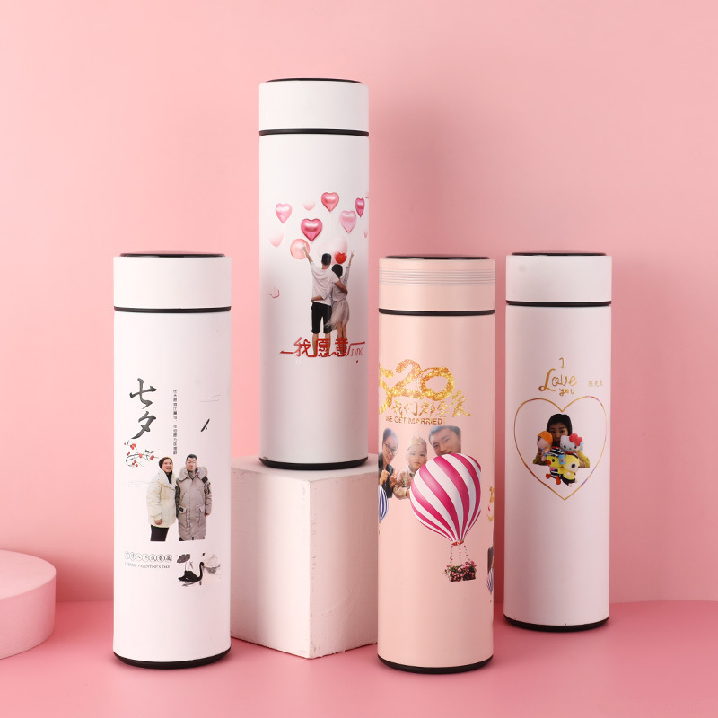 Taza de vacío pantalla de temperatura inteligente taza recta pantalla táctil taza de agua taza de oficina de acero inoxidable taza de regalo de negocios al por mayor