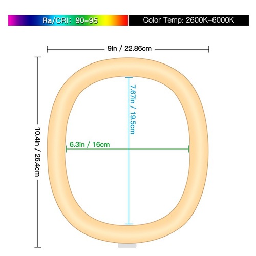 Foldable Influencer Live Stream Fill Light LED Beauty Phone Selfie Lamp Ring Light, 10-Inch Circular Light