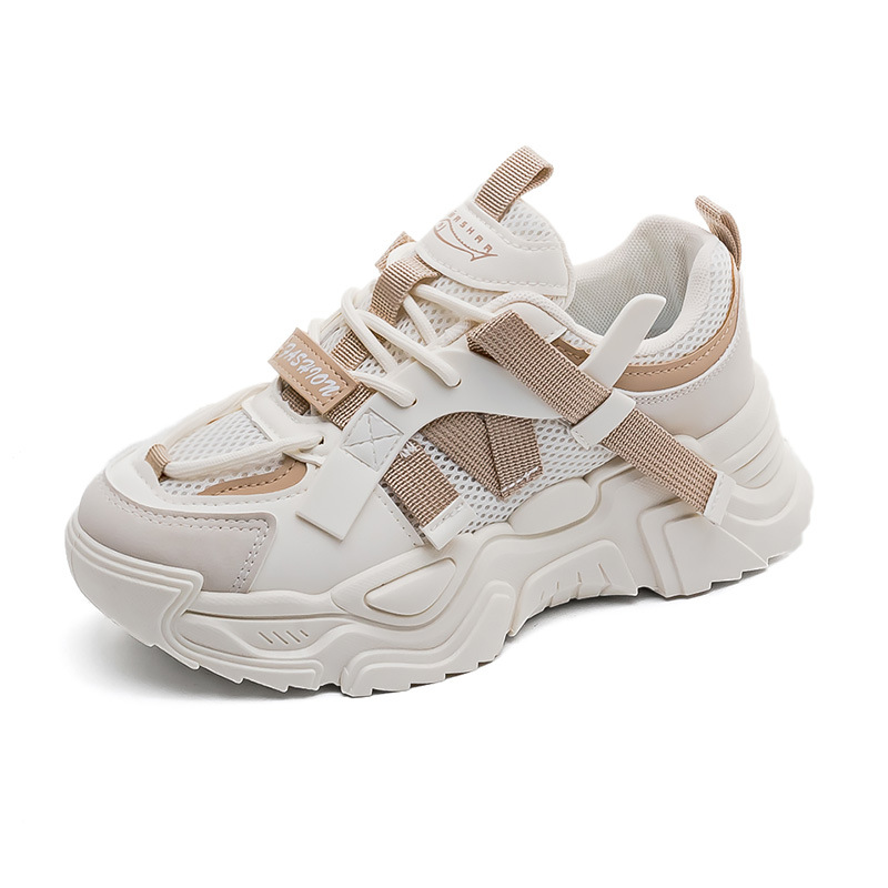 Zapatos de papá para las mujeres 2024 primavera nueva moda zapatos de senderismo a juego transpirable feo lindo casual zapatilla ins zapatos de moda