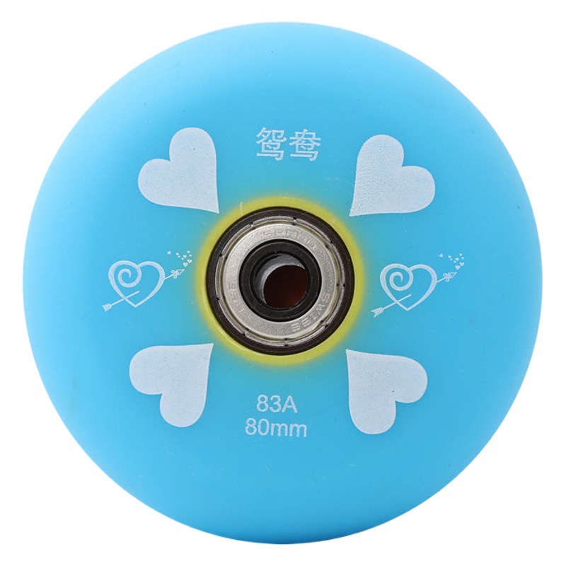Roller skates wheels roller skates accessories roller wheels rubber wheels PU elastic wear-resistant brush Street flat flower repair wheels