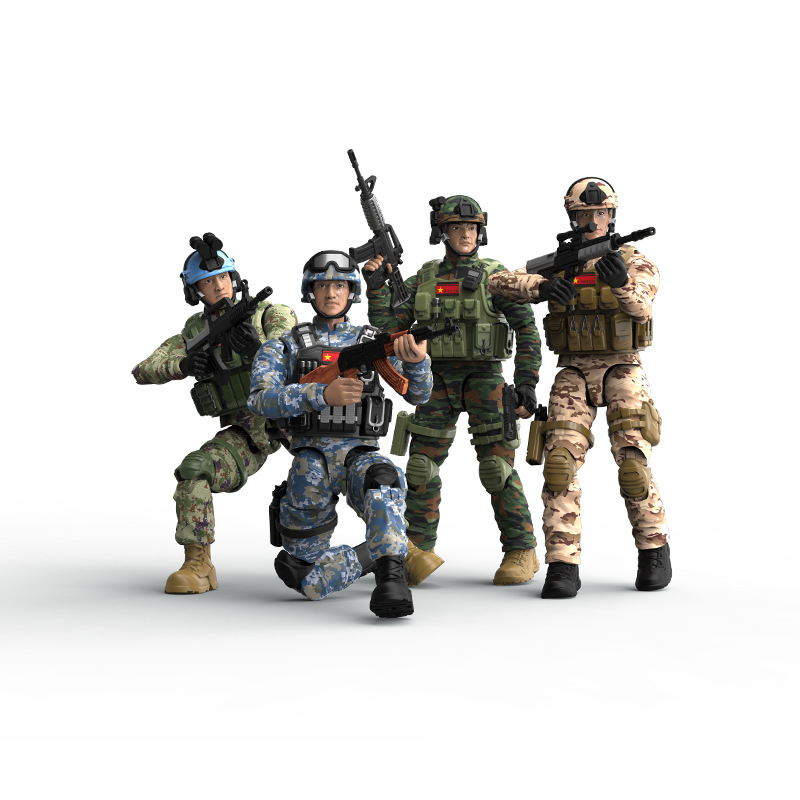 Juguetes al por mayor del ejército de Xing Rong, modelo militar práctico, soldado chino, soldado especial de la Segunda Guerra Mundial
