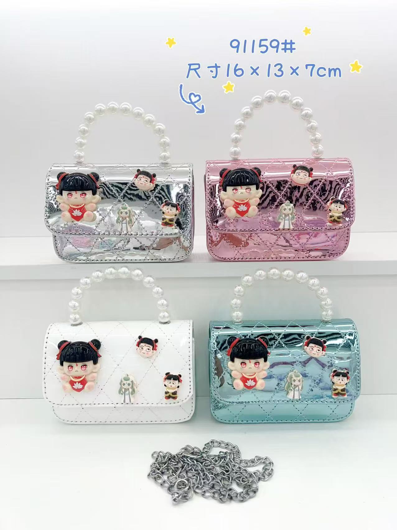 Longo Grace arco bolso de hombro de niñas cambio bolso de mochila de moda bolso infantil nuevo bolso de perlas de niñas