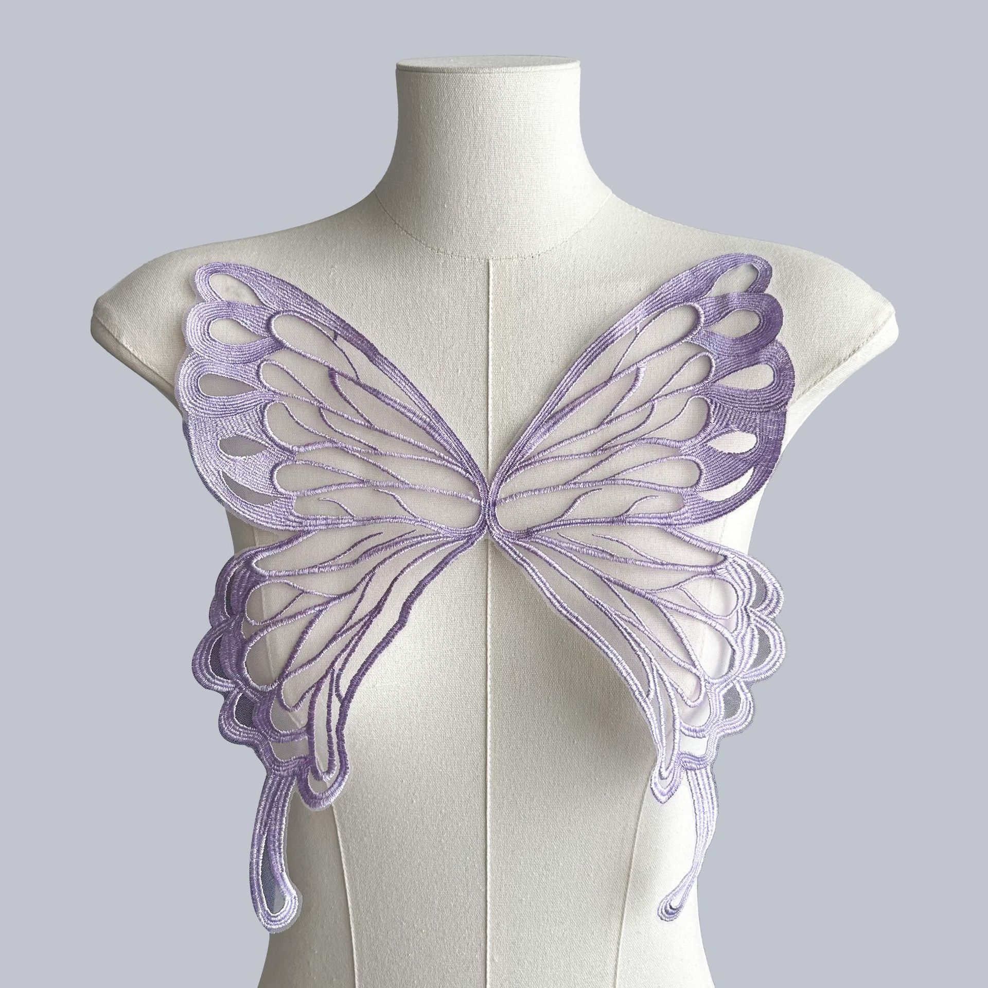 Ventas calientes spot mariposa hilo de malla bordada tela vacía pegada pijama vestido DIY accesorios de decoración image 2