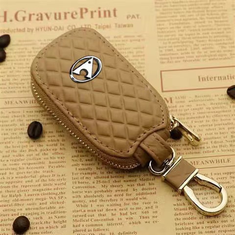 Genuine Leather Universal Car Key Bag Universal Men's and Women's Car Remote Control Protective Cover Korean Personalized Keychain