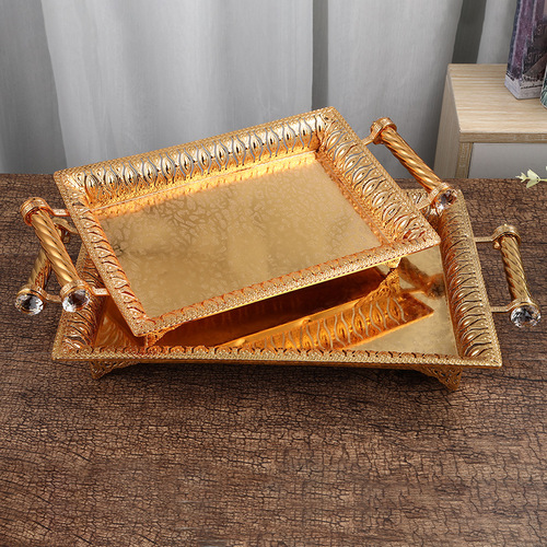  new high-end European style tray, household fruit tray, hotel ktv, fruit tray size alloy pastry tray