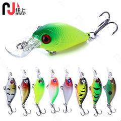 Sea Fishing Lure Rocker Small Fat Fish Bait 4.4G/5CM Artificial Plastic Hard Lure 8 Colors Available