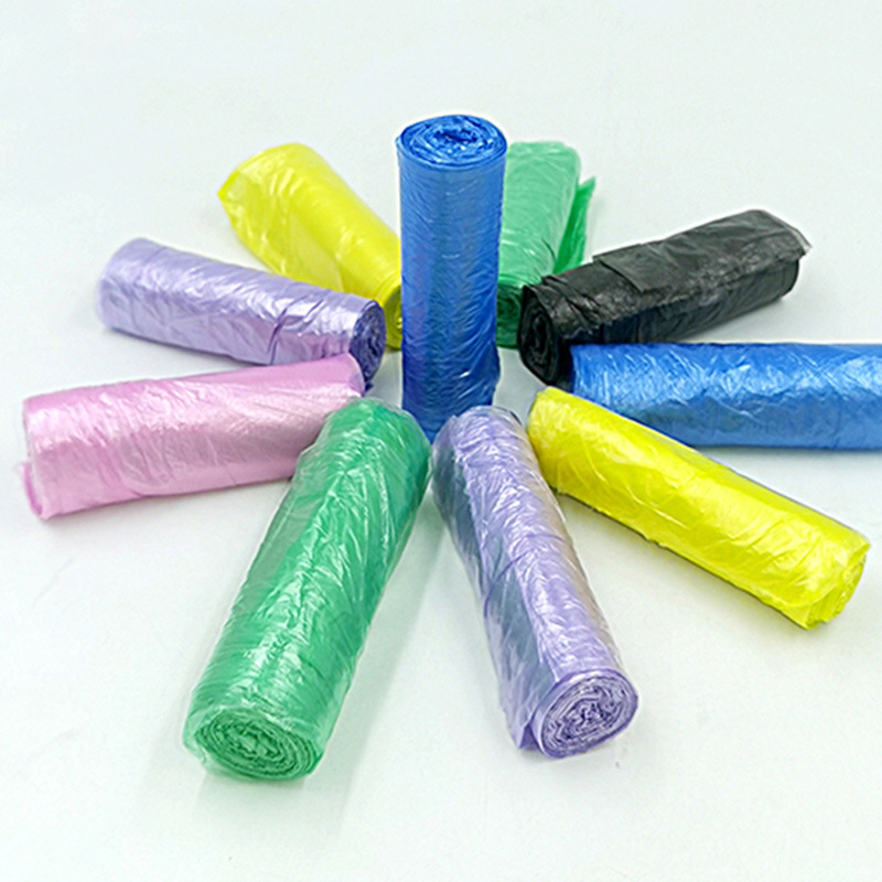 【点断式平口ゴミ袋】新型使い捨てカラープラスチックゴミ袋家庭用5巻卸売り|undefined