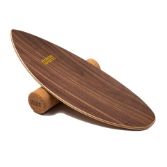 New North American Walnut Bark Fish-Shaped Balance Board Wooden Fitness Board Ski Yoga Training Balance Board Curved Board