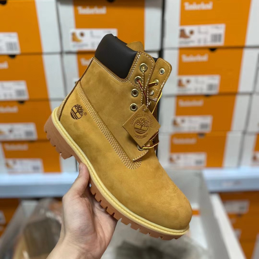 Putian Classic Indomitable Rhubarb Boots Breathable Work Shoes British Style Outdoor Men's and Women's Yellow Martin Boots