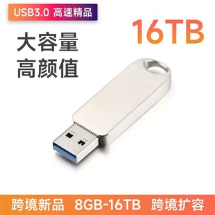 Cross-border foreign trade upgrade U disk USB 128G-16TB mini metal U disk laptop U disk factory straight hair