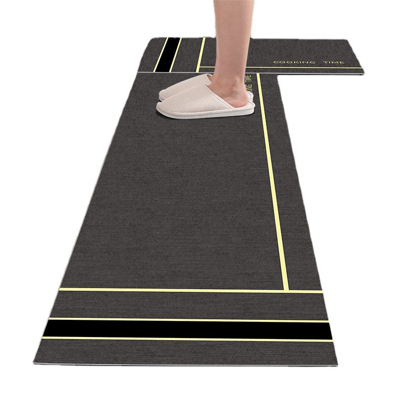 Mat Geometric Light Luxury 3D Printed Home Carpet Quick-Dry Kitchen Dirt-Resistant Floor Mat Tech Fabric Gym Light Luxury