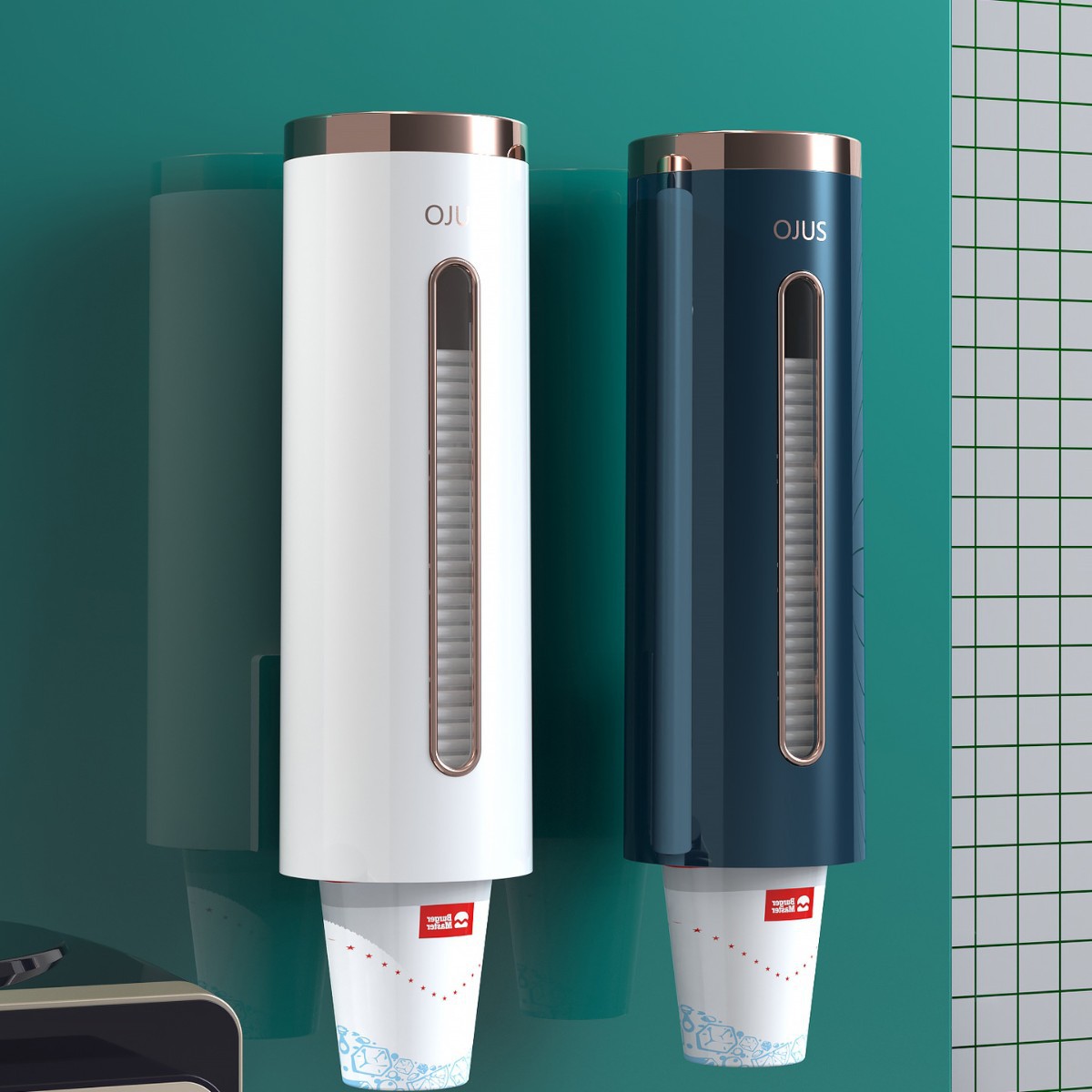 Dispensador de vasos automático simple de diseño propio, estante de vasos de papel, estante de almacenamiento de vasos de papel desechable