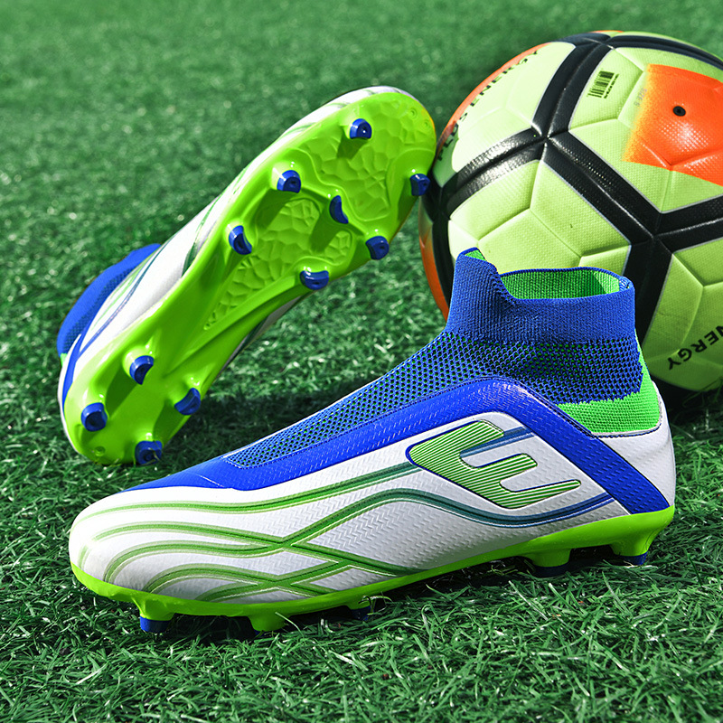 Fußballschuhe ohne Schnürsenkel und gratis Socken Trainingsschuhe für Jungen FG Ärmelstollen_voghion.com