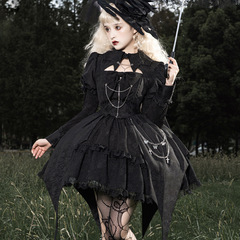 オリジナルデザイン暗い夜の法則ロリータワンピース日常かわいいLolita甘いスカート6656