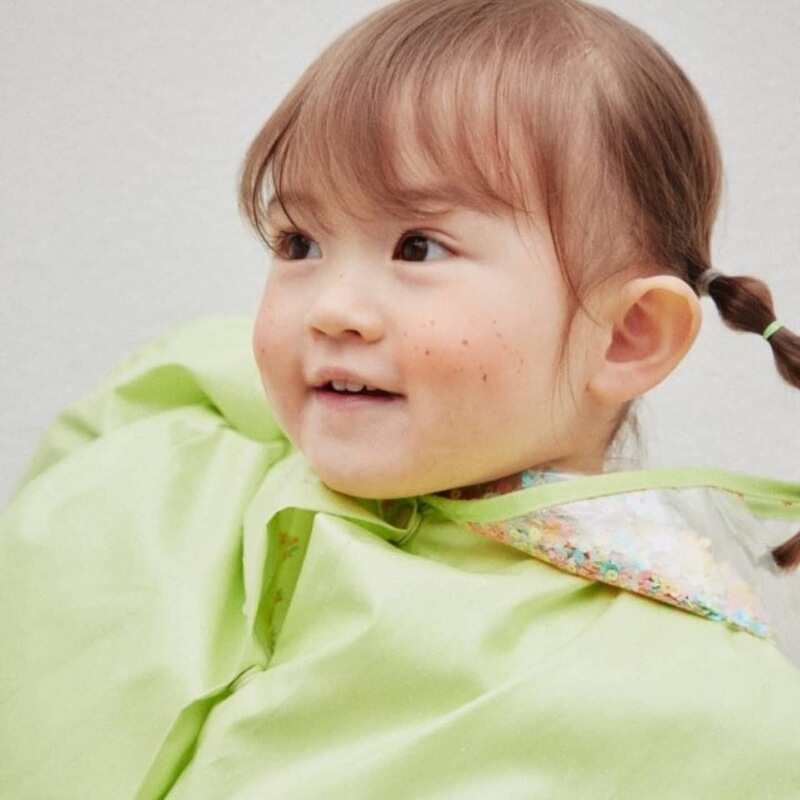 South Korea Ins New Minnow Plaid Poncho Raincoat for Boys and Girls Fashionable Spacious Children Cute Hooded Poncho