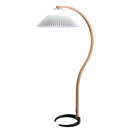 Nordic floor lamp ins Japanese style mid-century style living room bedroom sofa retro wood art internet celebrity pleated floor lamp