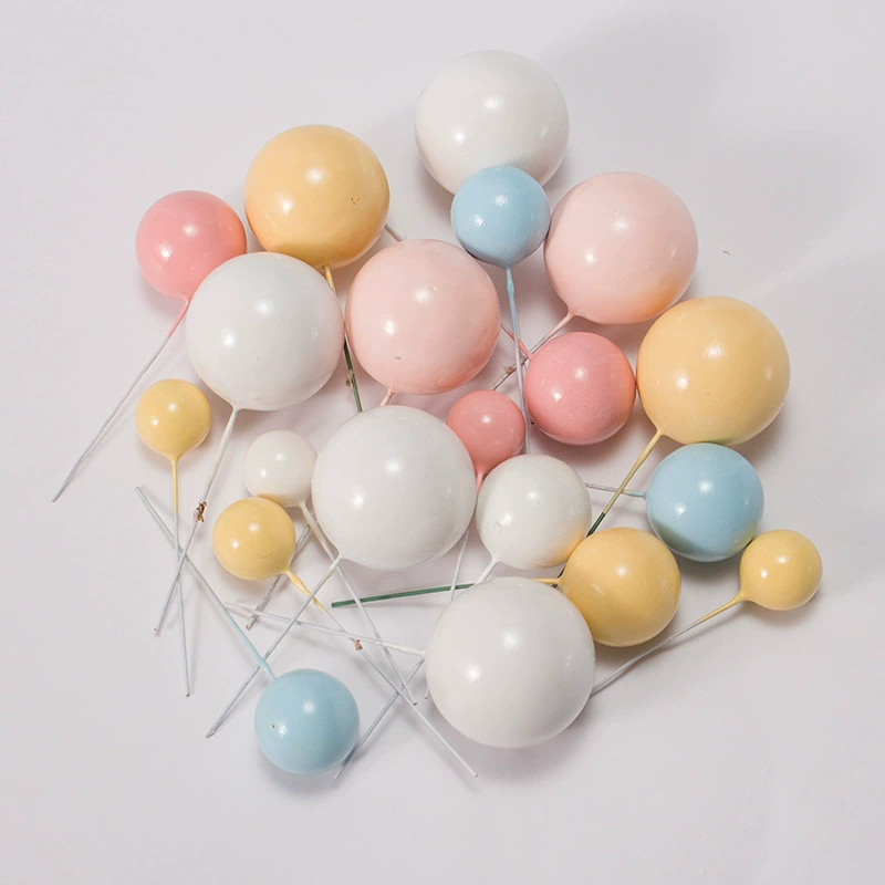 Популярное украшение для тортов, супер твердый золотой шар, серебряный шар, пенопластовый шар, фэнтезийный шар, рождественский шар, смешанная упаковка из 20 штук