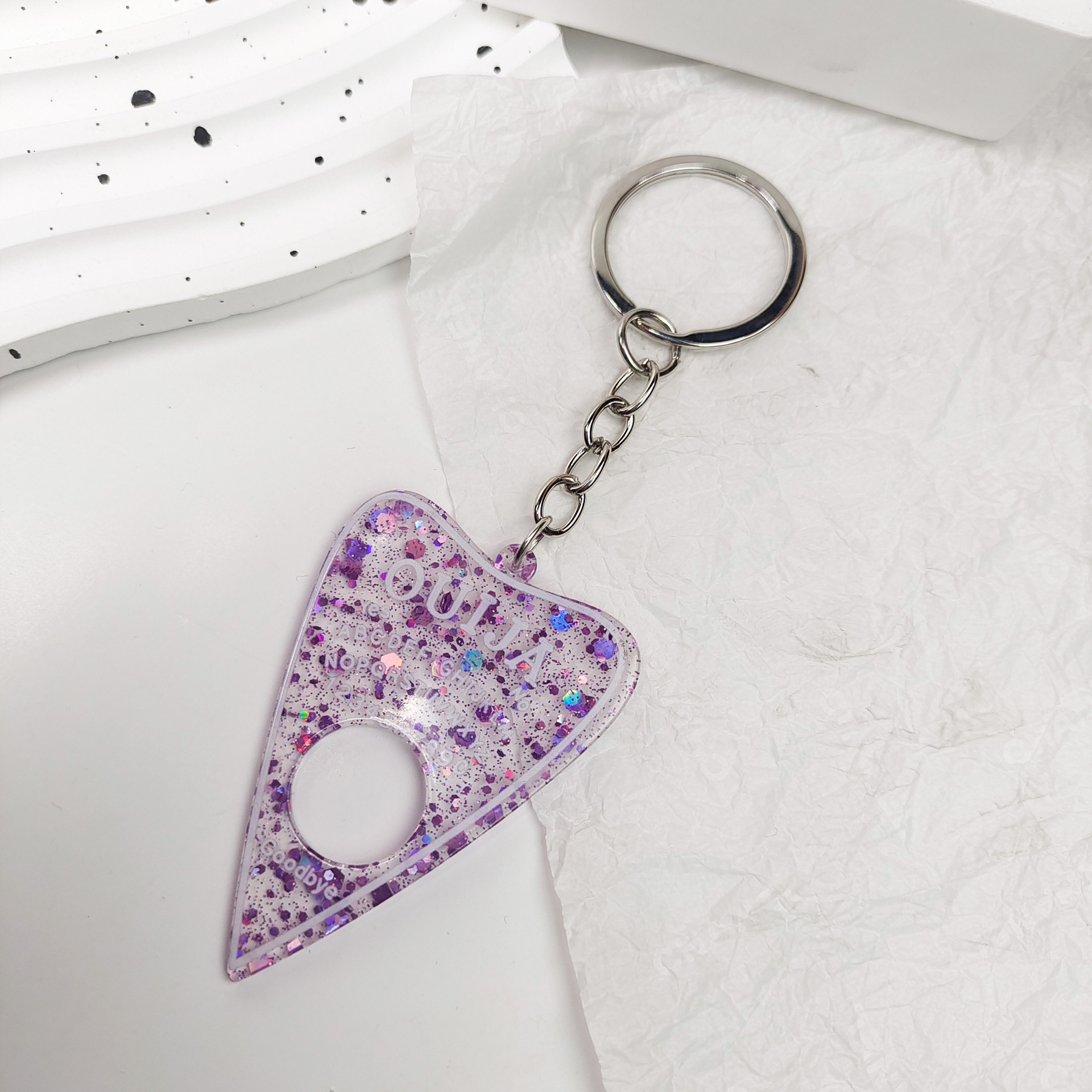 Dulce Letra Forma De Corazón Arílico Mujeres Llaveros display picture 8